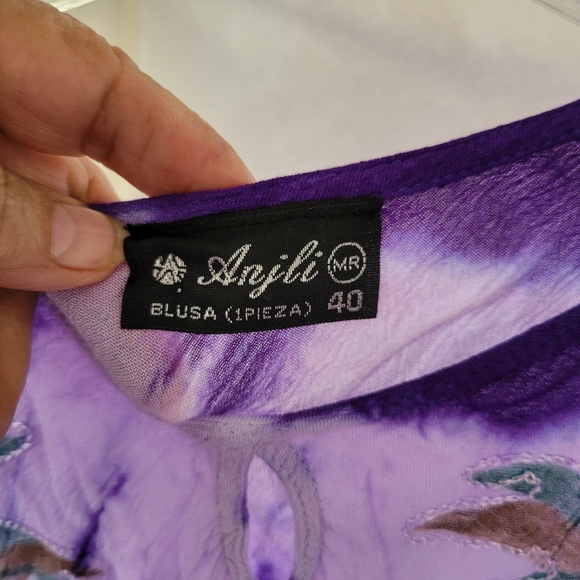 (912) Anjili MR, Size 40, Purples colors, very pretty Top, Blouse, - Picture 7 of 11